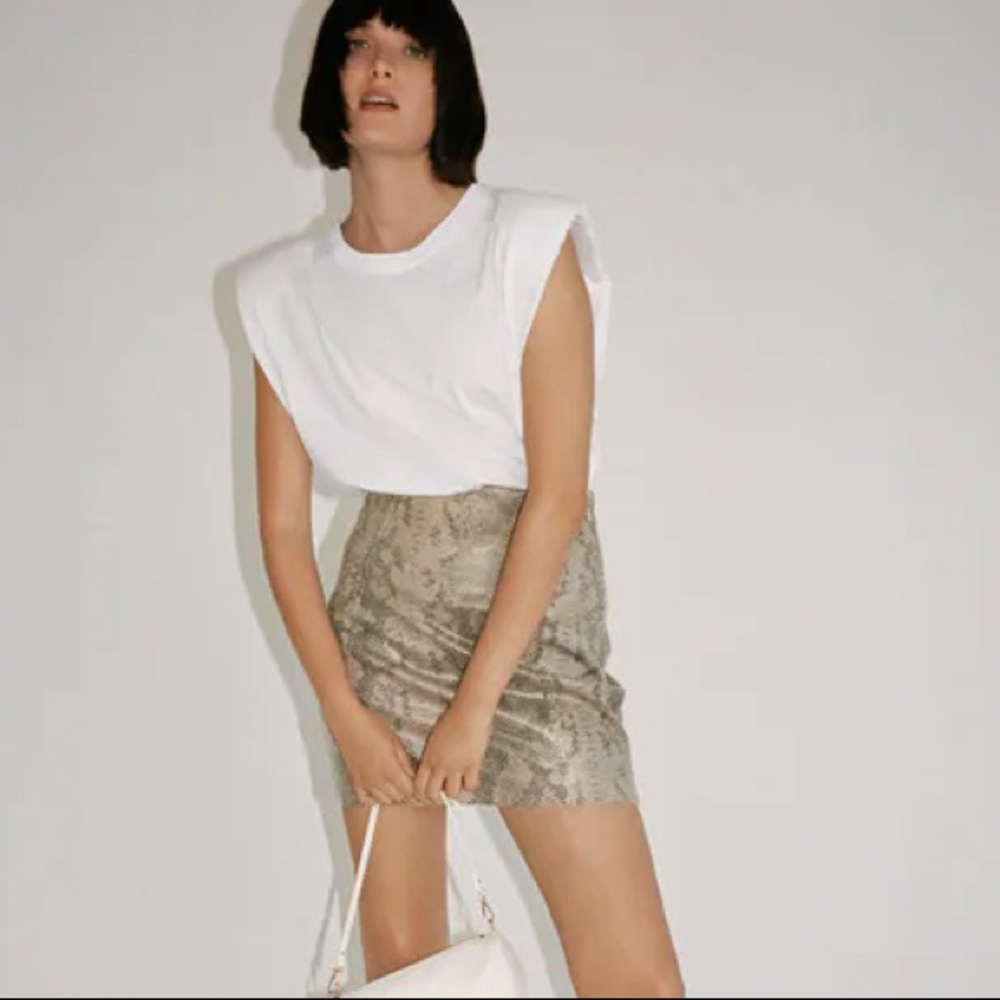 Zara snake mini skirt
